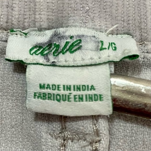 Aerie Beige Button-front Corduroy Mini Skirt Size Large Summer Cotton - Picture 7 of 9